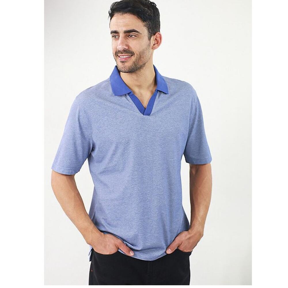 JACHS NY Blue Lightweight Knit Oxford Polo Men’s XL Relaxed Fit NWT
